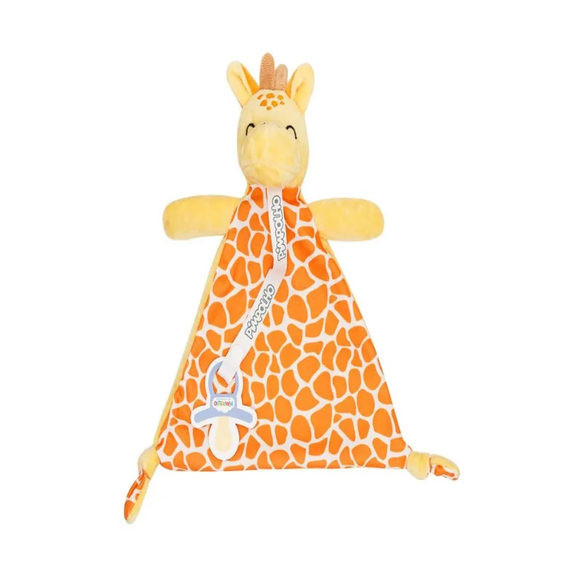 Naninha Com Prendedor De Chupeta Girafa Amarelo Pimpolho Tamanho:Único;Cor:Amarelo