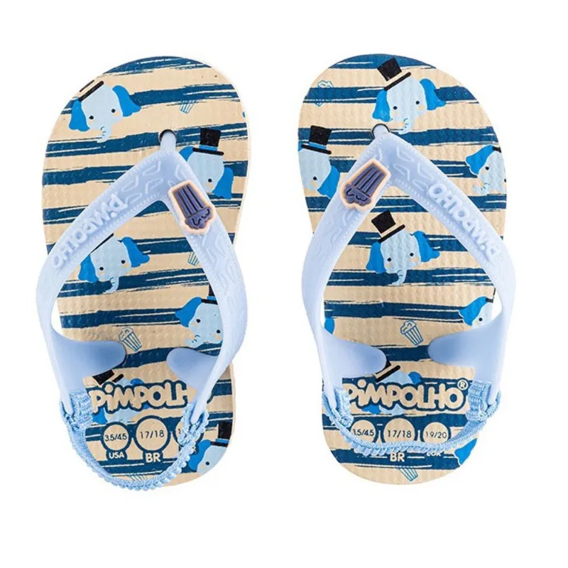 Chinelo Infantil com elástico Pimpolho 17 ao 23 Azul