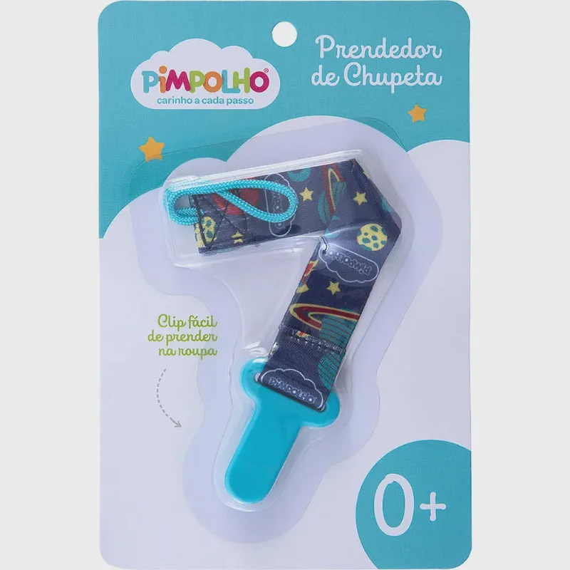 Prendedor de chupeta pimpolho clip fácil + 0 meses planetas