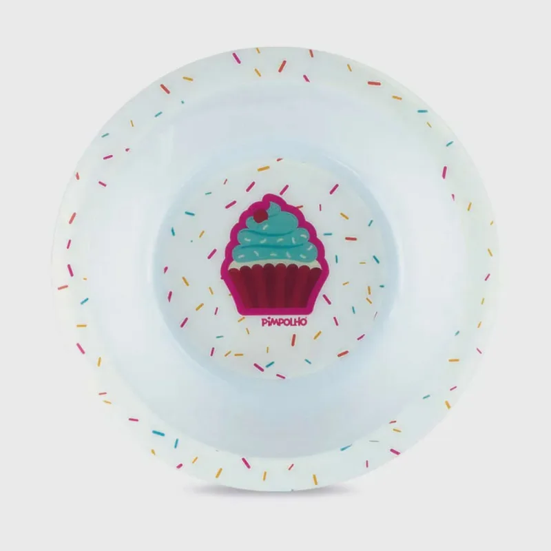 Tigela infantil microondas E freezer pimpolho cup cake 15 cm