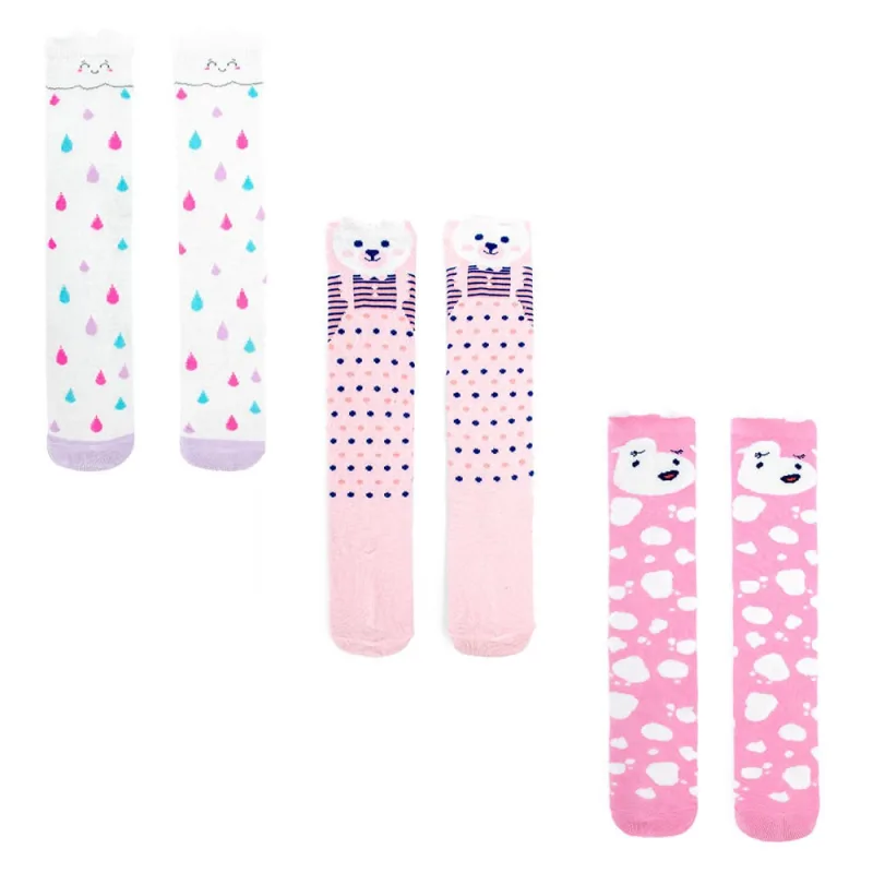 Meia 3/4 Infantil Pimpolho Divertida Menina 21-25 - Não Disponível - Moda