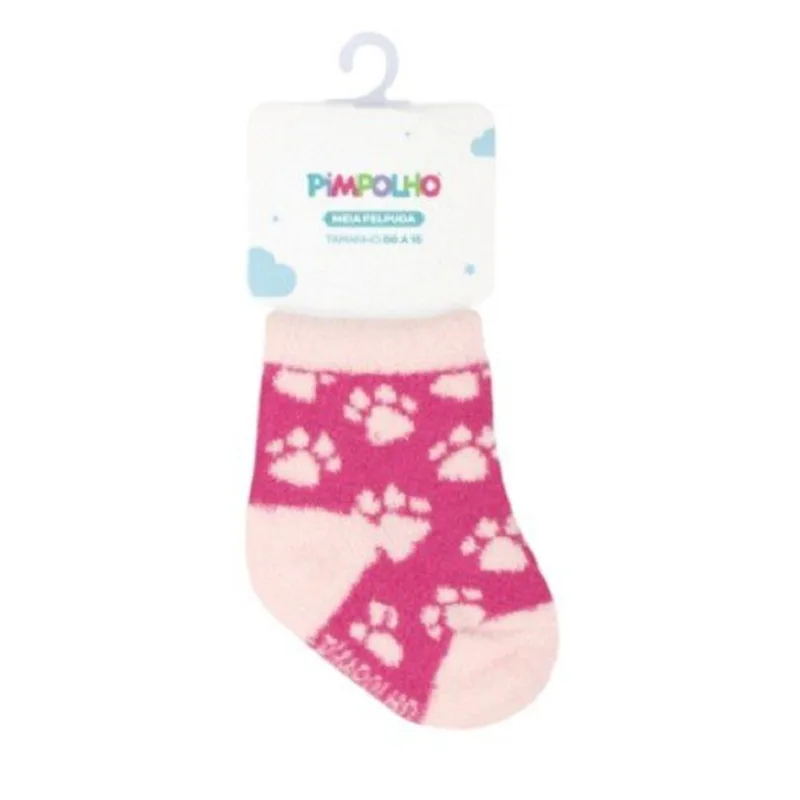 Meia Felpuda Pimpolho Patinhas 00-15 94456 (MP)