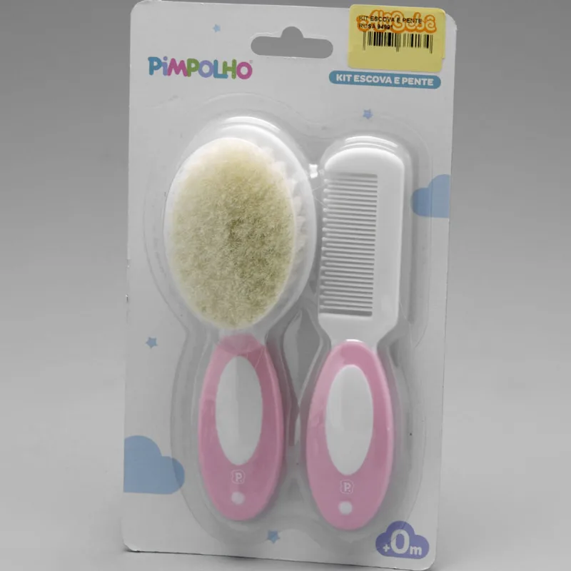 Kit Escova e Pente Rosa - 94891