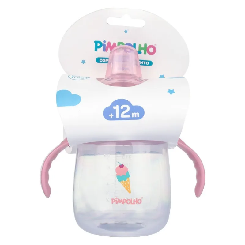 Copo Treinamento Pimpolho 240ml Rosa Sorvete + 12m 96061