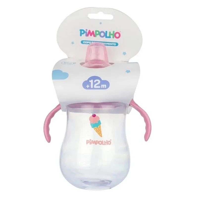 Copo De Treinamento Infantil Pimpolho Sorvete 360ml Rosa (MP)