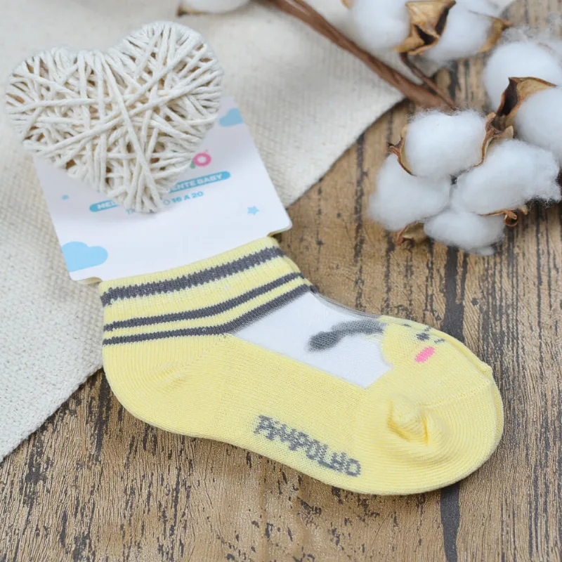 Meia Transparente Baby Amarelo Amarelo - 16 a 20