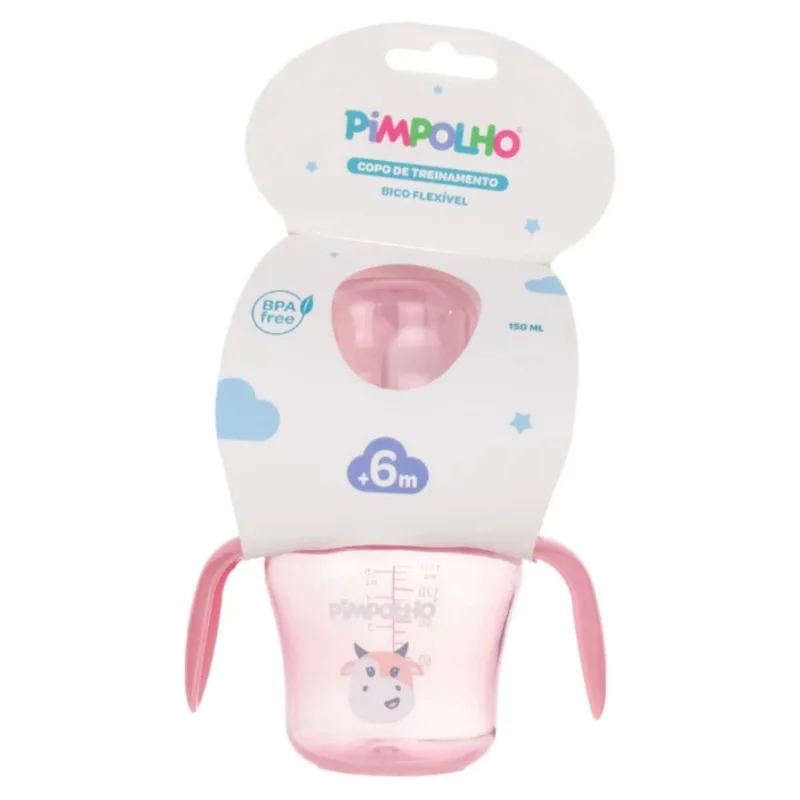 Copo de Treinamento Pimpolho 150ml 6m + Vaca/Rosa 96351