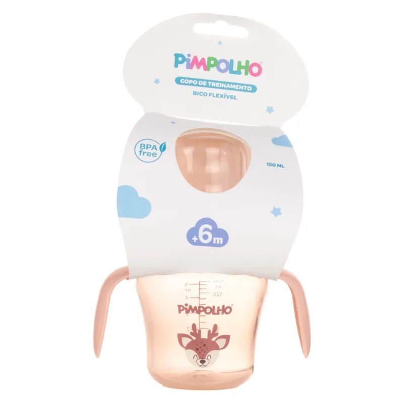 Copo de Treinamento Pimpolho 150ml 6m + Rena/Laranja 96371