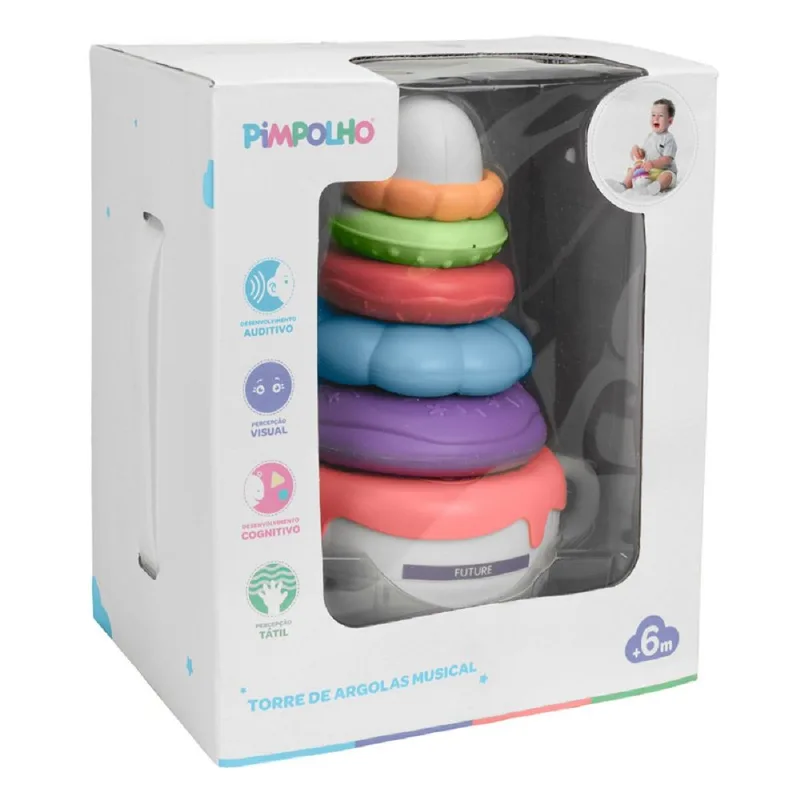 Jogo Torre De Argola Musical Pimpolho Off White (MP)