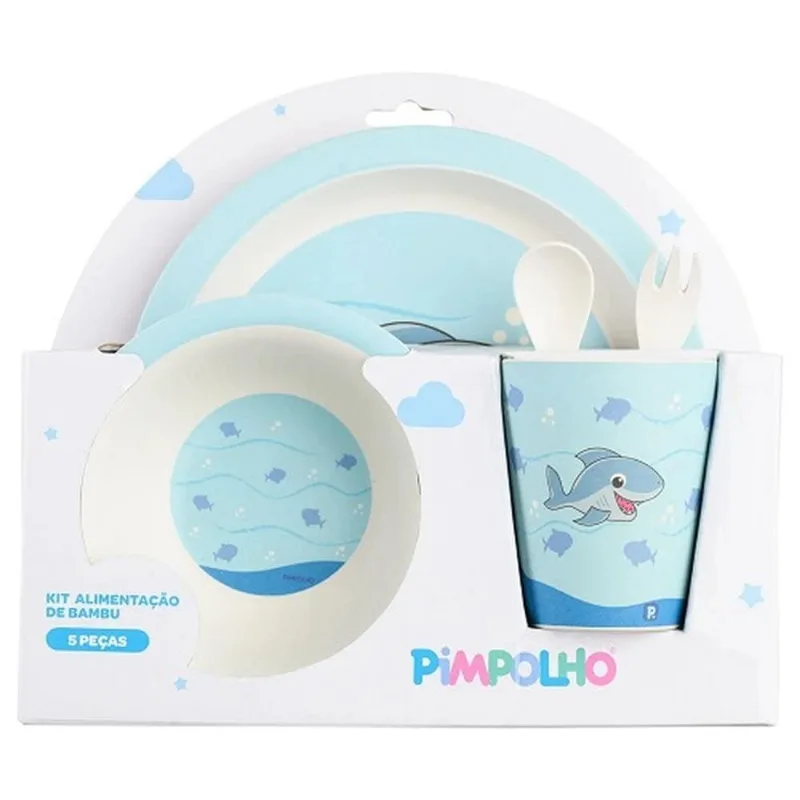 Kit Refeição Infantil 5 Peças Buba Tubarão 96841 (MP)