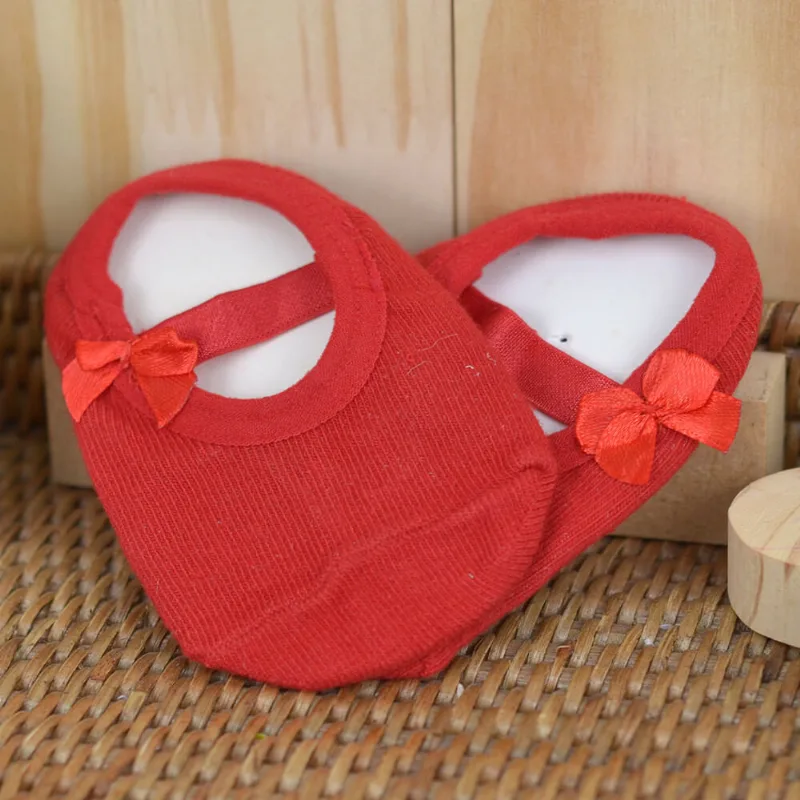 Meia Sapatilha Antiderrapante Lacinho Vermelho Tam. 16 a 20 Vermelho - 16 a 20