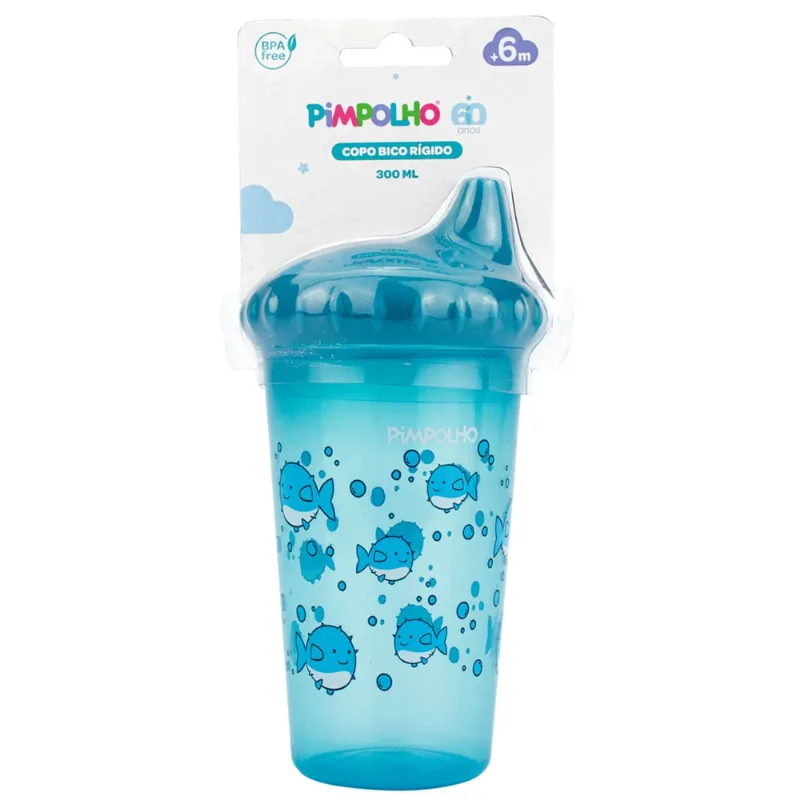 Copo Bico Rigido Pimpolho 300ml 6m + Azul Peixe 97971