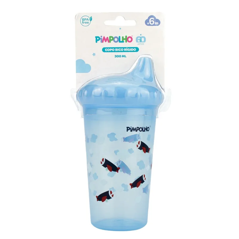 Copo Bico Rigido Pimpolho 300ml 6m + Azul Avião 97972