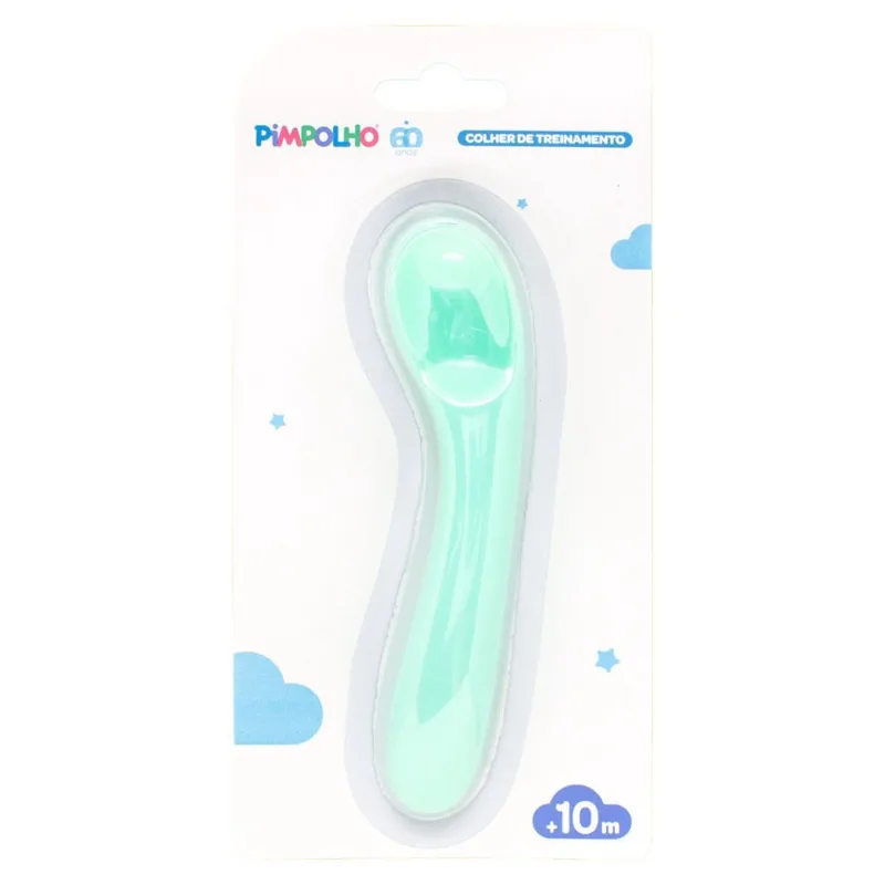 Colher De Treinamento Silicone Pimpolho Verde 98361