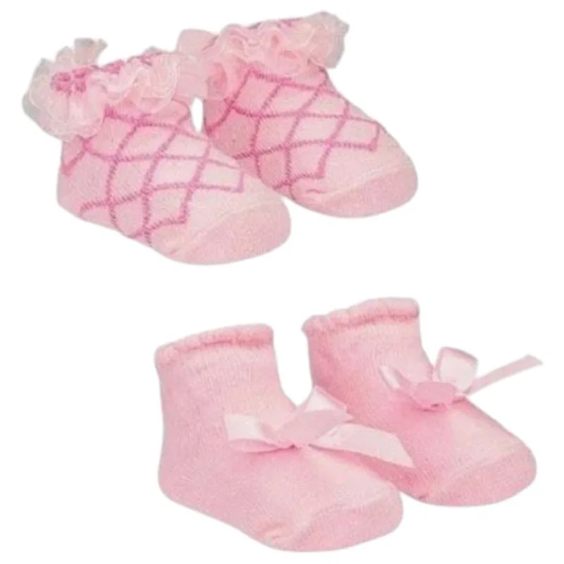 Kit Meia RN Pimpolho Festinha 2 Pares Rosa 97041 (MP)