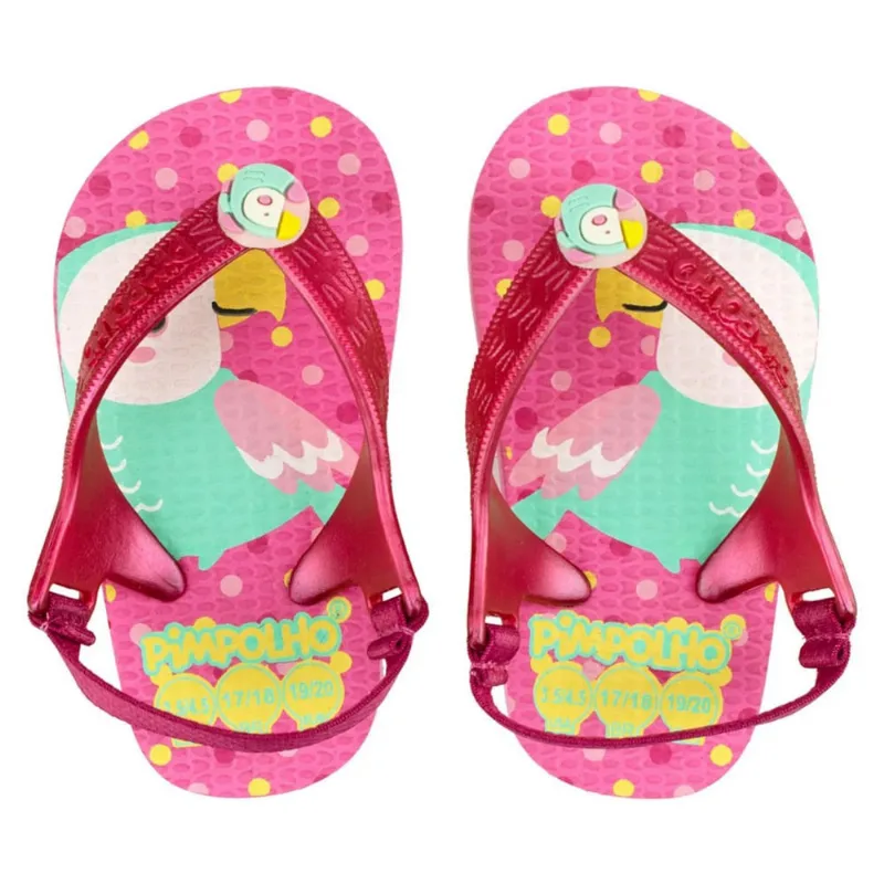 Chinelo Sandália Pimpolho Baby Elástico Conforto Rosa