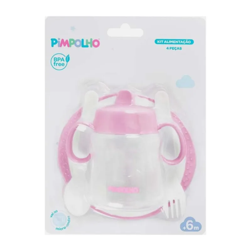Kit Alimentação Pimpolho 4 peças Rosa 24001