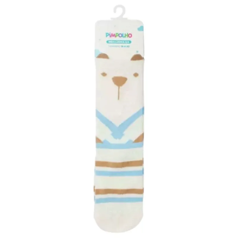 Meia Lúdica Pimpolho 3/4 Urso White 16-20 33201 (MP)