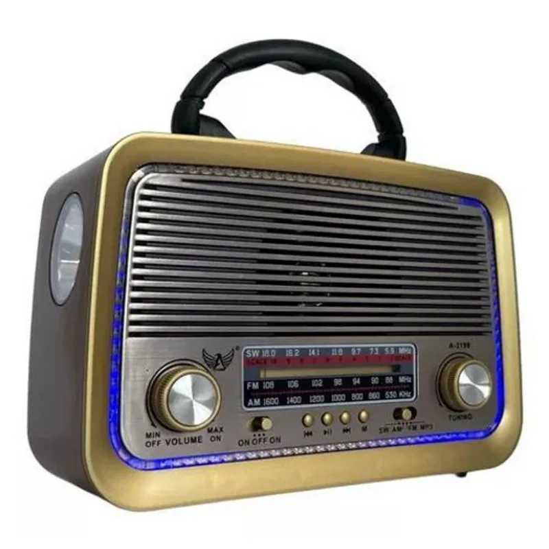 Caixa De Som Portatil Bluetooth Rádio Am Fm Retro Grasep