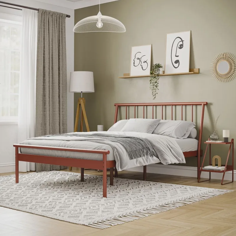 Cama Queen em Aço Begônia Cabecasa Madeiramadeira - Não Disponível - Móveis