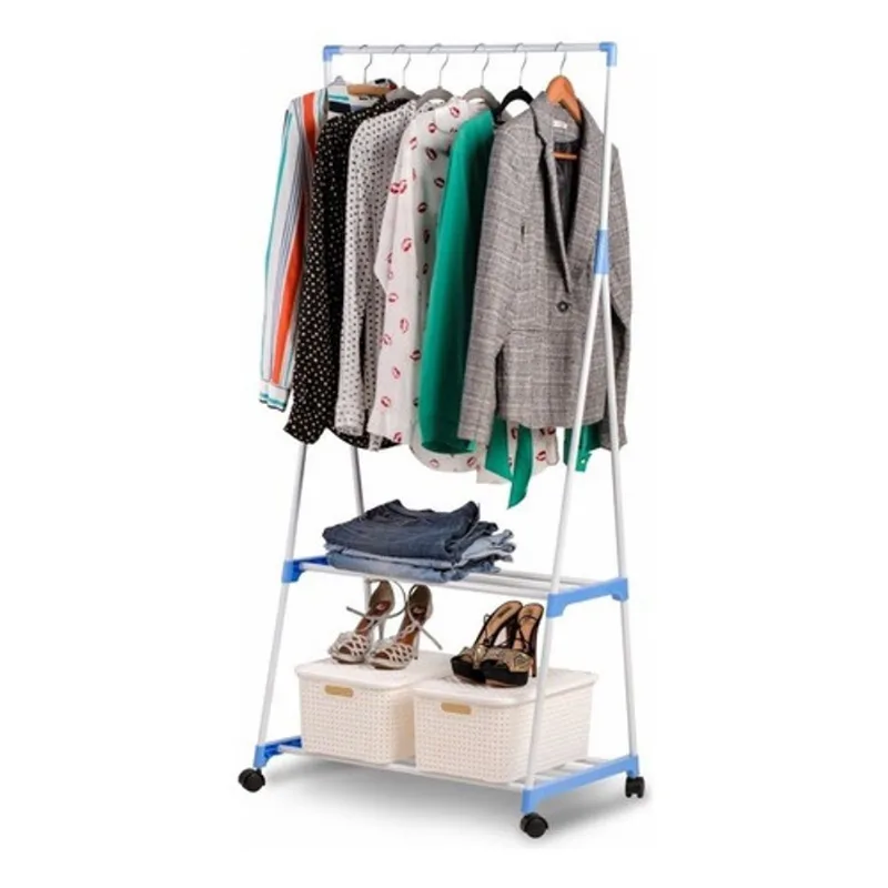 Arara De Roupas Branco Quarto Lavanderia Fácil De Montar