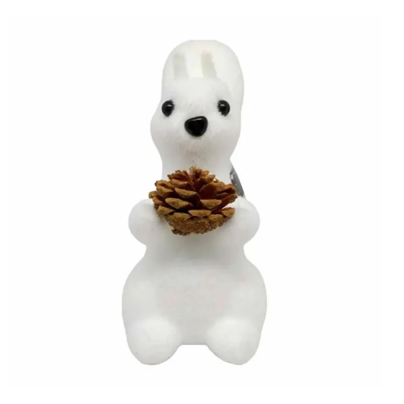 Esquilo De Natal Decorativo Com Pinha 15cm Fofura E Estilo Rústico
