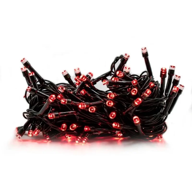 Pisca Pisca Natal 09 Metros 100 Micro Lâmpadas Led Vermelho 8 Funçoes 127V