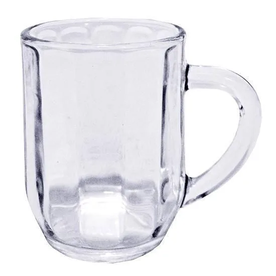 Caneca De Vidro Relevo 300Ml - Não Disponível