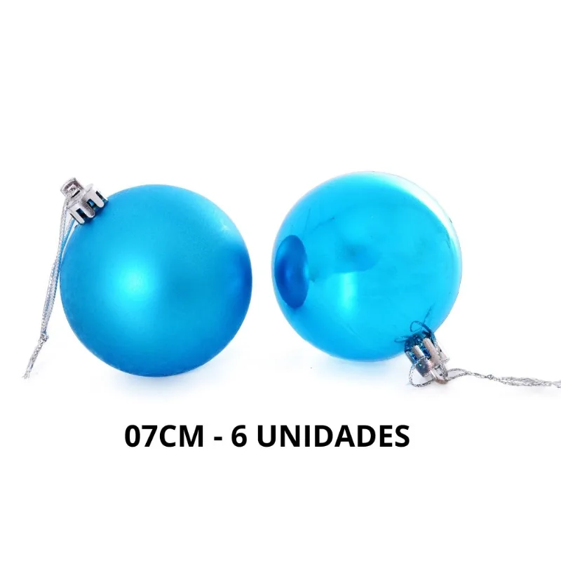 Bola Natalina Wincy 7cm Com 6 Unidades Azul NTB1804B (MP)