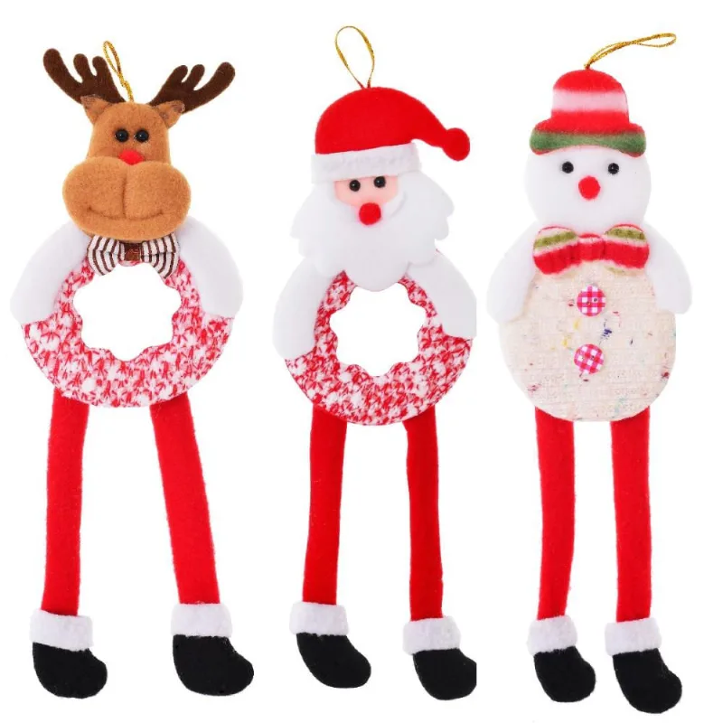 Cj 03 pcs enfeite natalino noel rena B neve 24X9CM