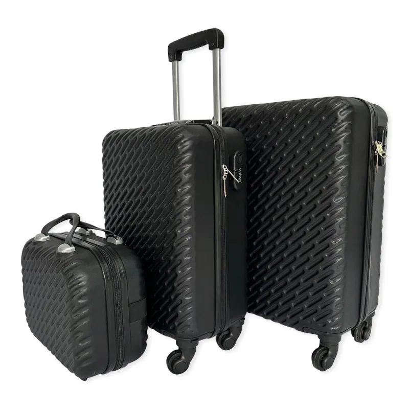 Kit De 3 Malas De Viagem Preta - Wincy