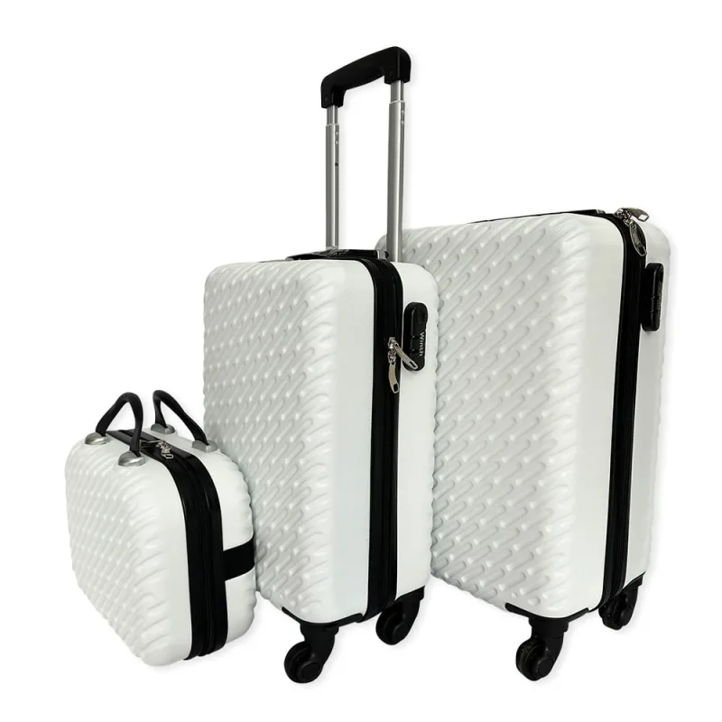 Kit De 3 Malas De Viagem Branca - Wincy