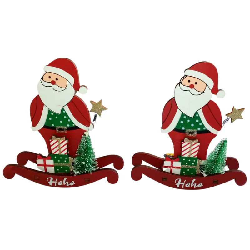 Papais Noel Trenó Jogo Com 2 Como Balanço 14X16X3,5cm - saldão.