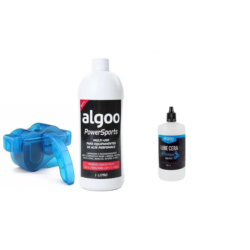 Kit Bike Ciclista Limpeza Corrente Desengraxante Cera 200 Ml