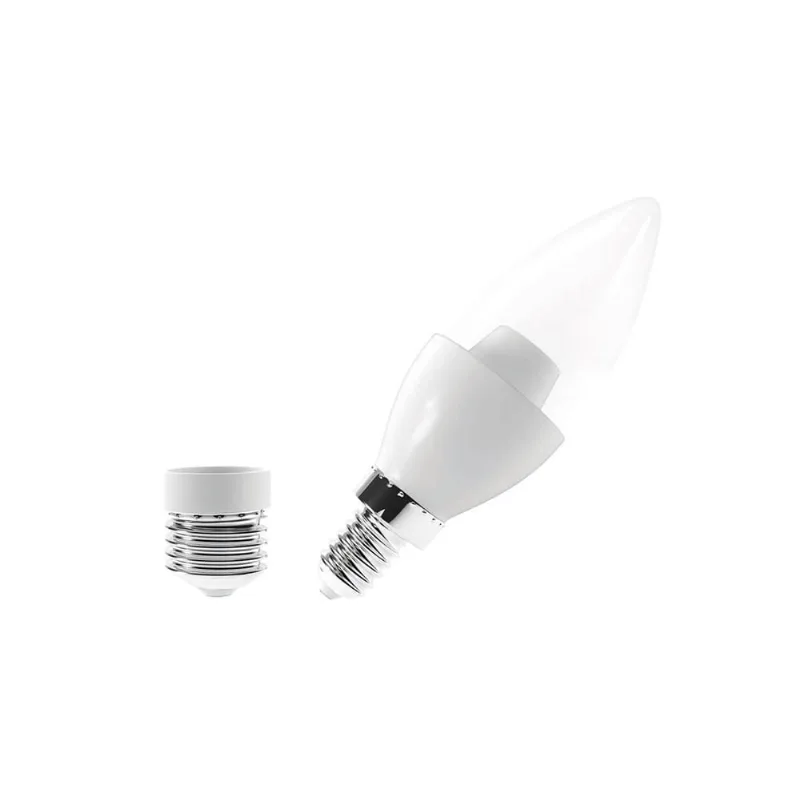 Lampada Led Vela E14 Com Adaptador Para E27 6w 4000k Luminatti - Luminatti