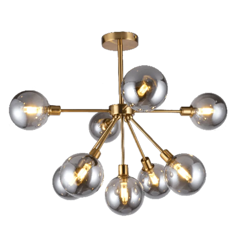 Pendente Astro 9xG9 Fumê Dourado Orluce