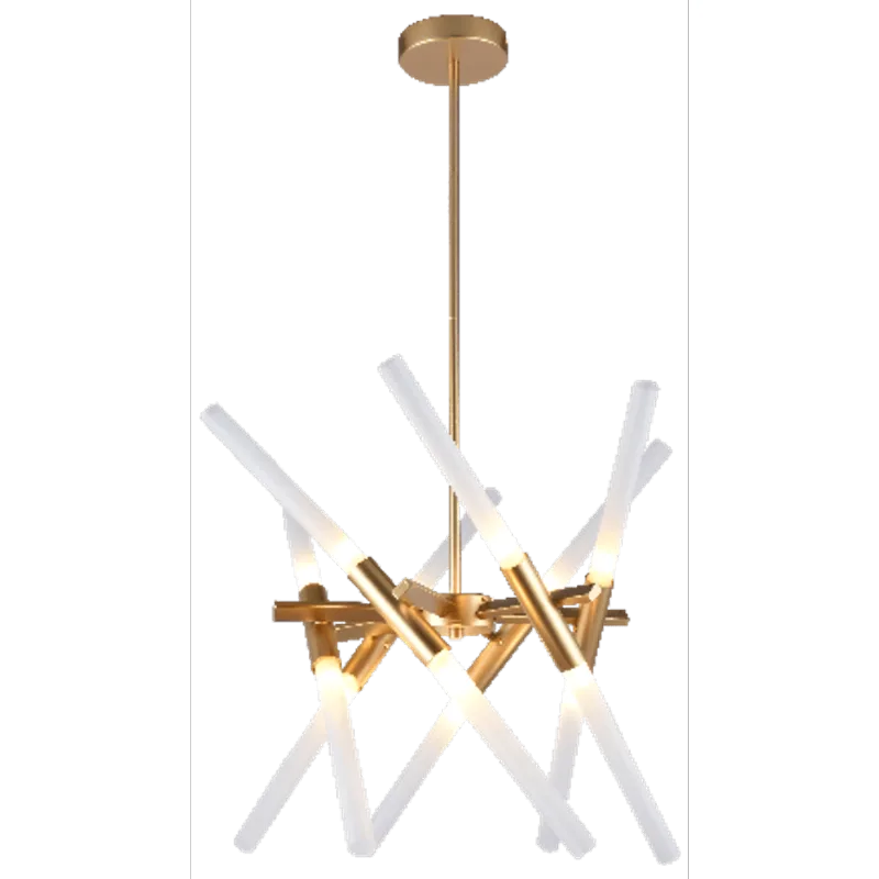 Pendente Tube 12xG9 Dourado Orluce