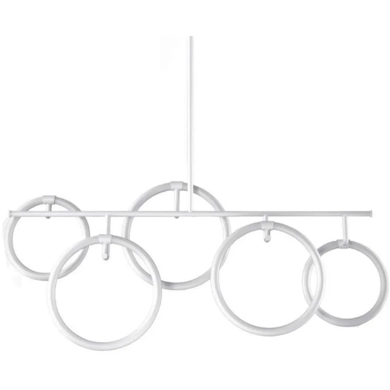 Pendente LED Hoop 40W 3500K Aço Acrílico e PP Orluce Or1212 Cromado Bivolt