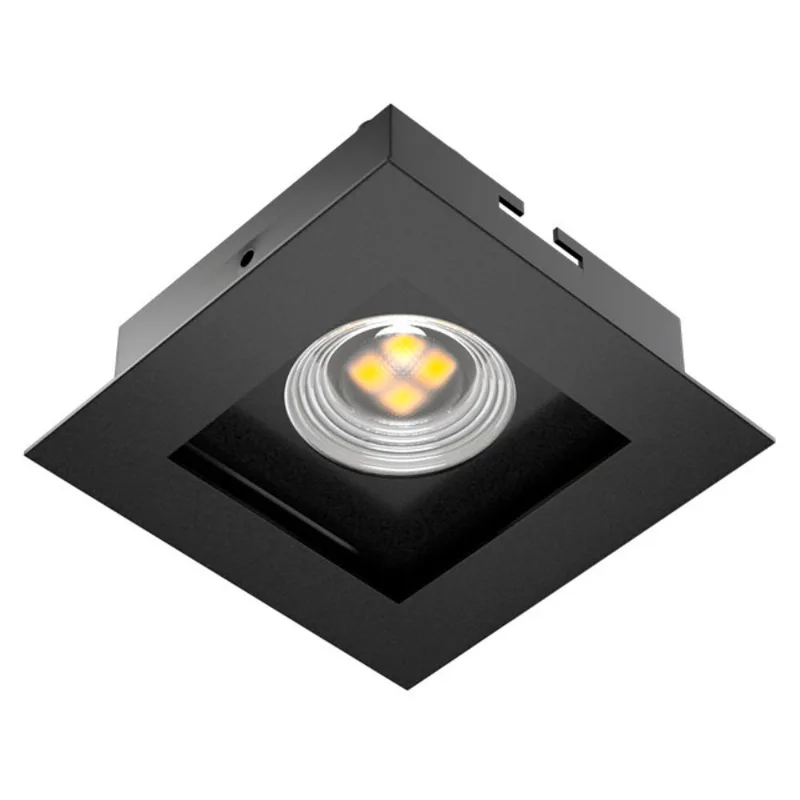 Spot de embutir para 1 lâmpada MR16 preto Orluce