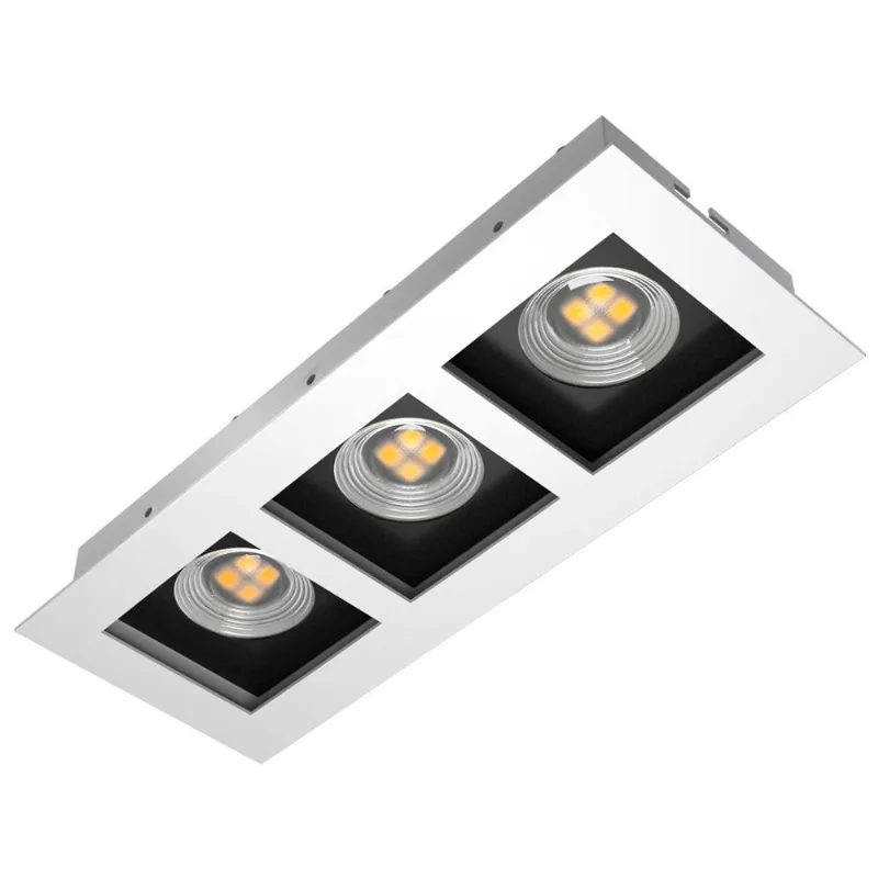 Spot de embutir par16 3 luzes gu10 bcm-ptm ORLUCE