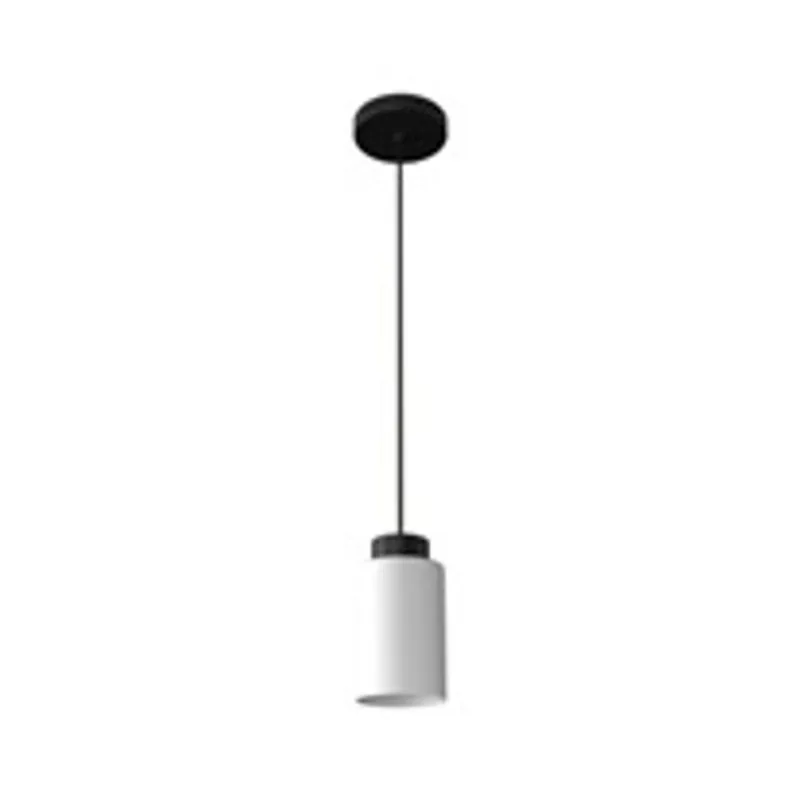 Pendente Coorper 1XE27 Vidro Leitoso Preto Opalino