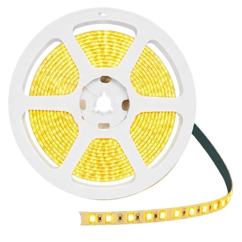 Fita LED 5 Metros 10W/m IP65 810 Lúmens 12V Luminatti Fita de LED 5 Metros 10W/m IP65 810 Lúmens/m Luz Amarela 12V - Luminatti