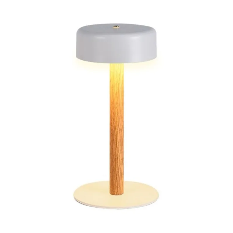 Abajur Led Luna 3W Branco e Madeira Luminatti - Luminatti