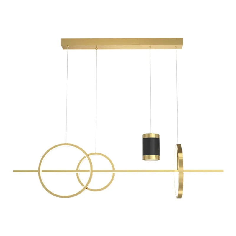 Pendente Zirco II 52w Dourado Com Led Integrado 3000k/4000k/6000k Orluce
