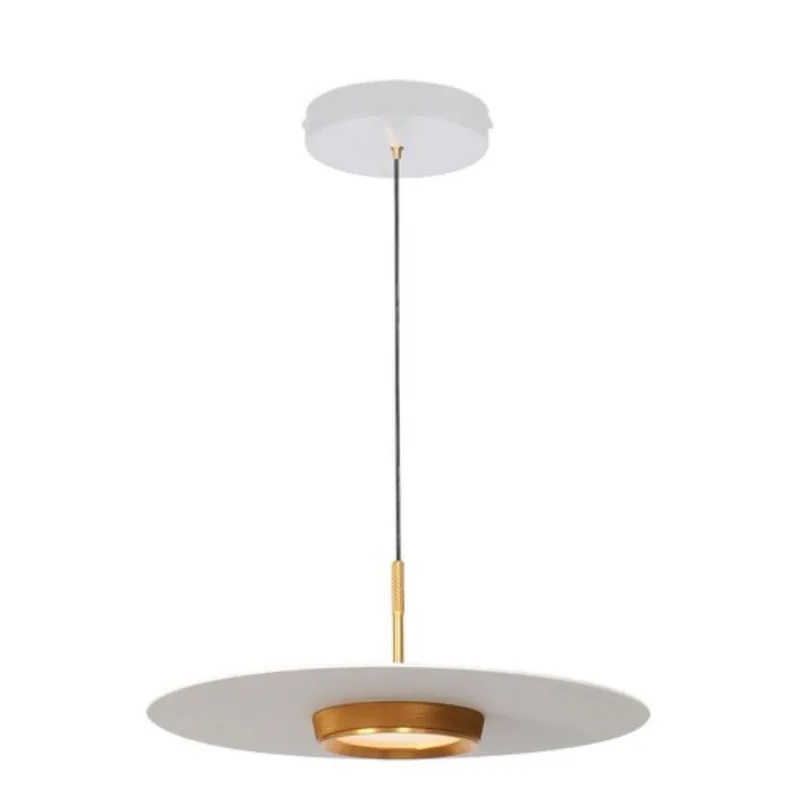 Pendente Led Piatto 12W 3000K Branco/Dourado Luminatti - Luminatti