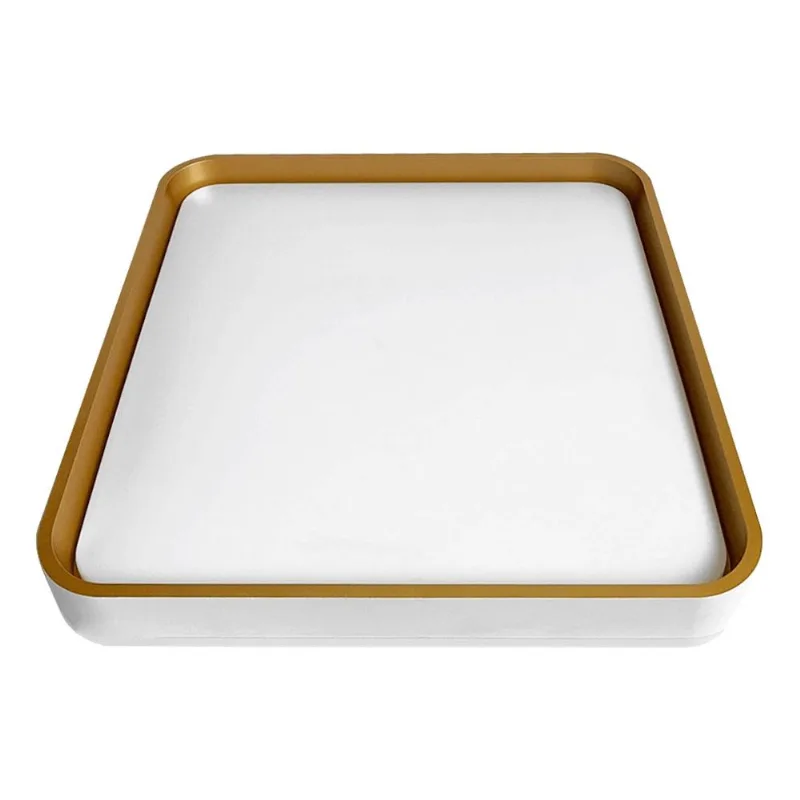 Plafon Led Yael 25w Branco Dourado Luminatti - Luminatti