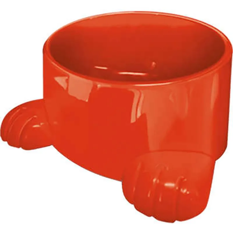 Comedouro P/ Caes e Gatos Com Patas N3 - 1400ml Vermelho