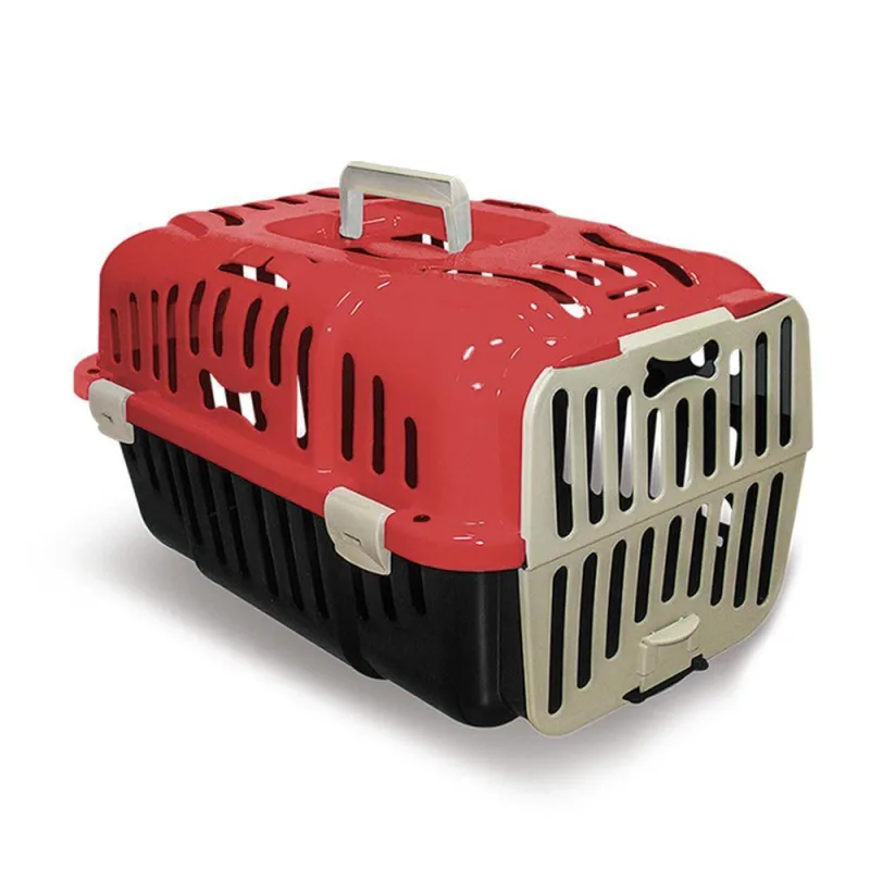 Caixa De Transporte Gato Cachorro Pequeno Porte N1 Vermelha - Não Disponível