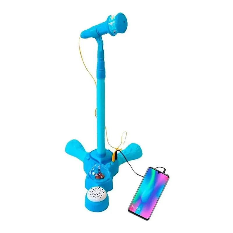 Microfone Musical Menino Infantil Alto Falante Som Luzes