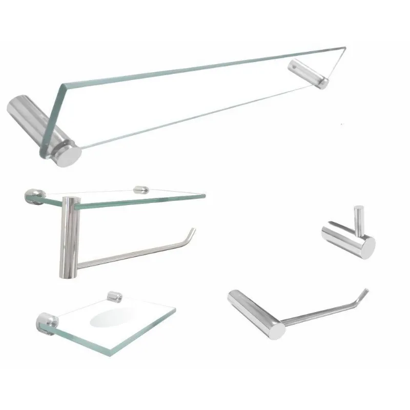 Kit Banheiro 5 Peças Suporte De Acessórios 202Rt Grego Metal